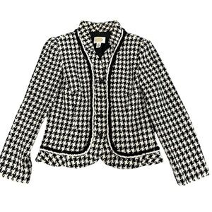 Talbots Houndstooth Black and White Check Blazer, size 10P